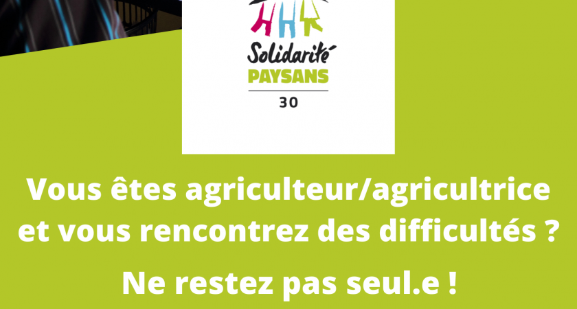 Agriculteurs en difficulté – Solidarité Paysans 30