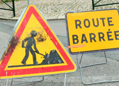 Route barrée pour travaux