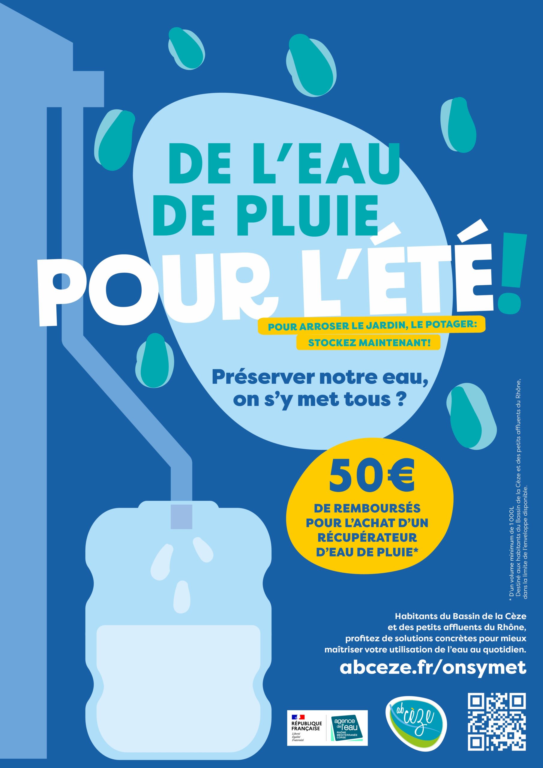 Campagne d’aide à l’acquisition de récupérateur d’eau.