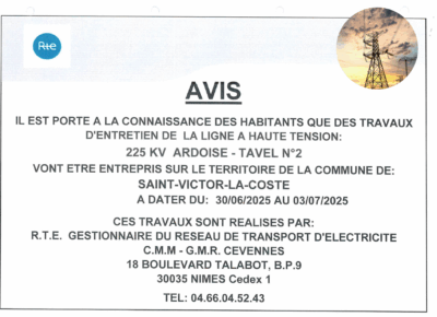 Travaux d’entretien ligne à haute tension
