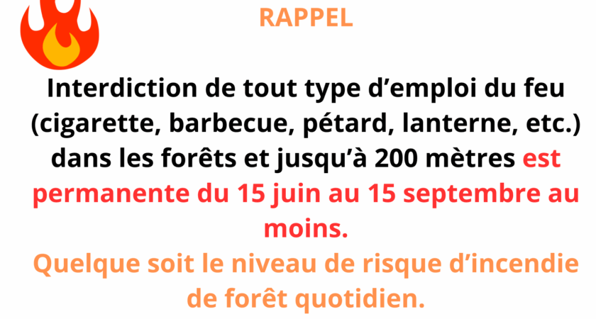 Risque feux de forêt très sévère