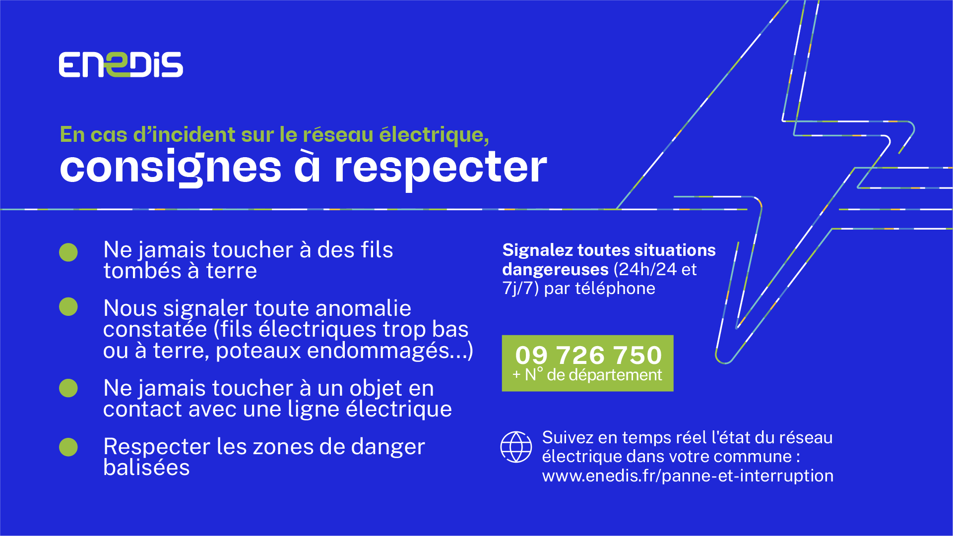 ENEDIS consignes de sécurité