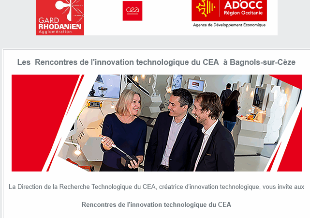 Les  Rencontres de l’innovation technologique du CEA  à Bagnols-sur-Cèze