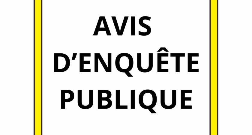 Avis d’enquête publique